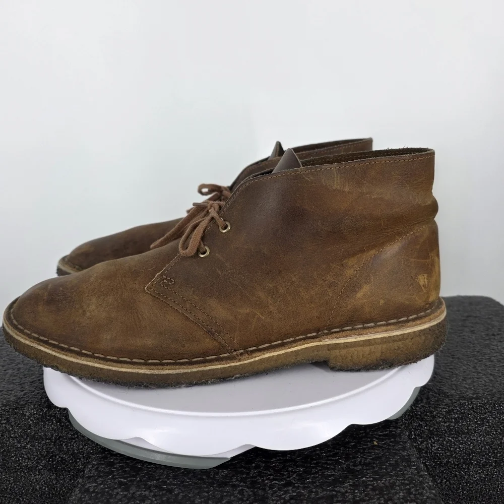 Clarks Originals Desert Boot Mens 10.5 Shoes Beeswax Leather Chukka Crepe Sole
